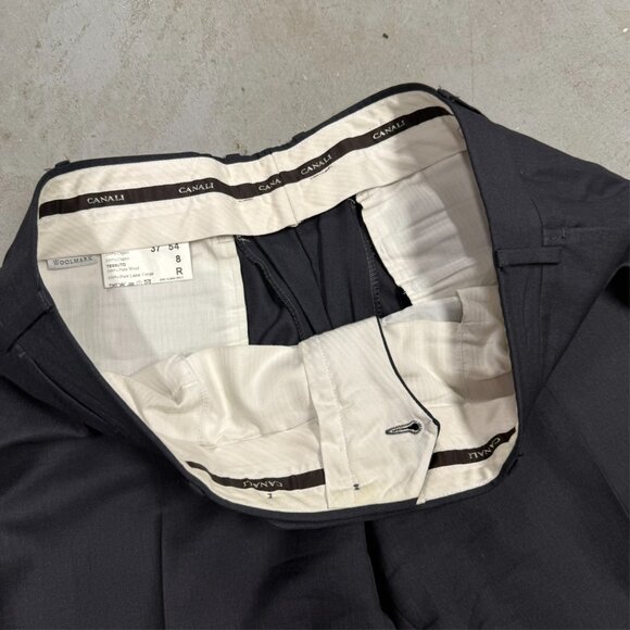 Canali Suit 2pc Water Resistant Made in Italy Full Canvas Wool Grey 42R 36x30 - Picture 14 of 15